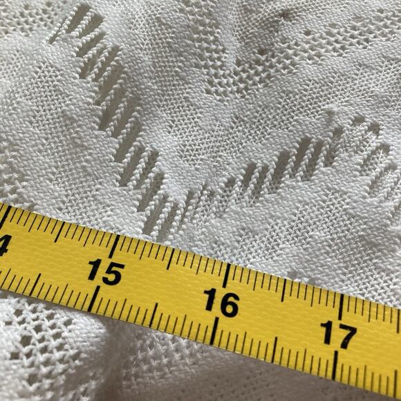 Women's Miken White Boho Pom Pom Poncho Cover-Up Size S‎ Flowy Beach Pool Summer - Picture 4 of 12